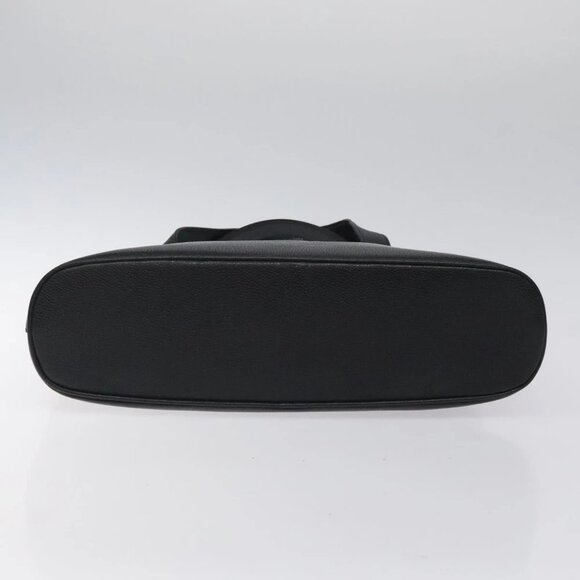 CHANEL COCO Mark Hand Bag Calf Skin Black Gold CC Auth yk17997 - Picture 6 of 14